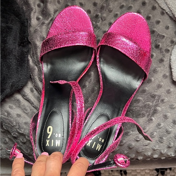 Pink Heeled Sandals Size 11 - Picture 7 of 9